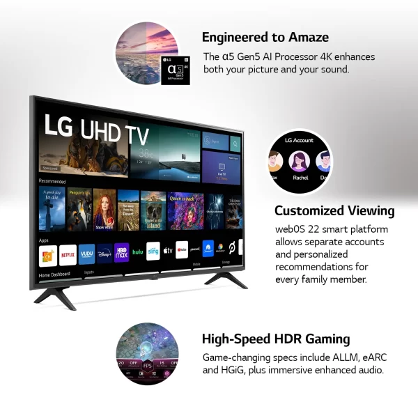 LG 75" Class 4K UHD 2160P webOS Smart TV - 75UQ7070ZUD