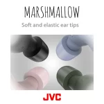 JVC New Marshmallow True Wireless Earbuds Headphones, Long Battery Life (up to 28 Hours), Sound with Neodymium Magnet Driver, Including Memory Foam Earpieces - HAA18TB (Black)