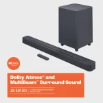 JBL Bar 500 5.1 Channel Soundbar and 10" Wireless Subwoofer with Multibeam Technology