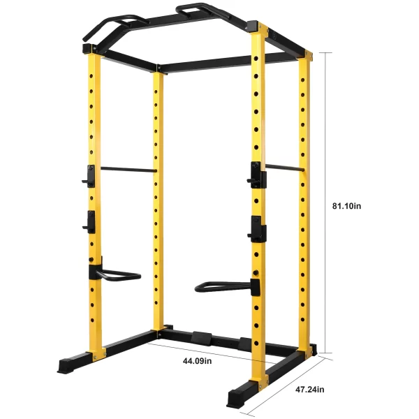 BalanceFrom PC-1 Series 1000lb Capacity Multi-Function Adjustable Power Cage Power Rack with Optional Lat Pull-down and Cable Crossover, Power Cage Only